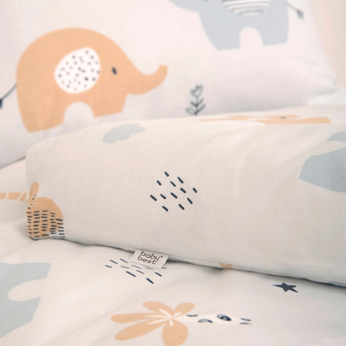 Sengetøy i flanell Elephants vendbart bakside