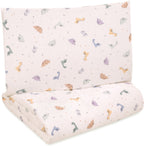 Sengetøy jersey bomull 100x135 cm Little Dinos forfra