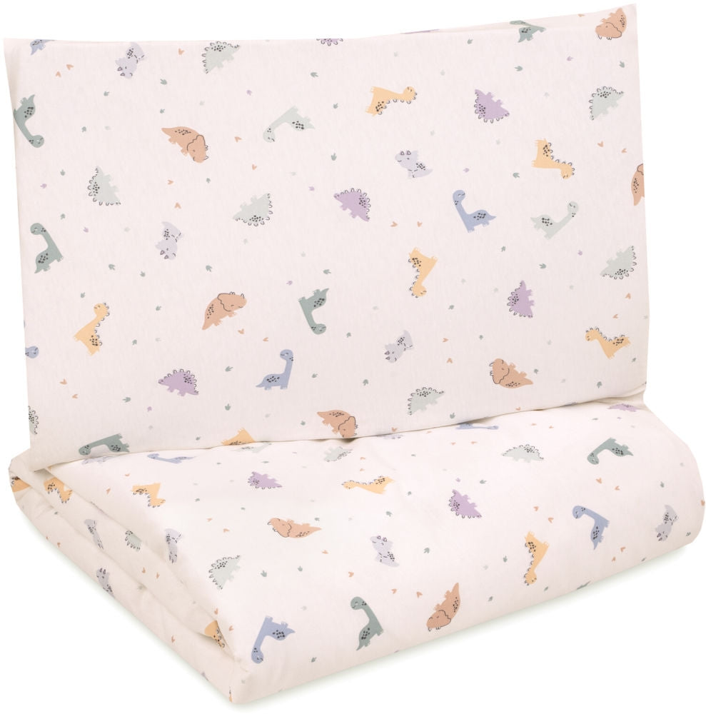 Sengetøy jersey bomull 100x135 cm Little Dinos forfra