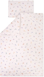 Sengetøy jersey bomull 100x135 cm Little Dinos bakside