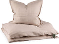 Sengetøy junior musselin 100x135 cm Seabreeze beige - Sebra forfra