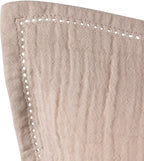 Detalj av Sengetøy junior musselin 100x135 cm Seabreeze beige - Sebra med dekorativ kant