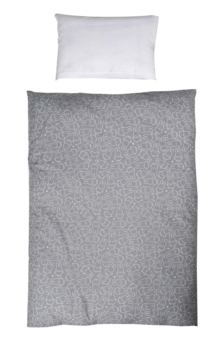 Sengetøy Miffy vendbart 2-delt 40x60 cm bomull bakside med stort Miffy ansikt