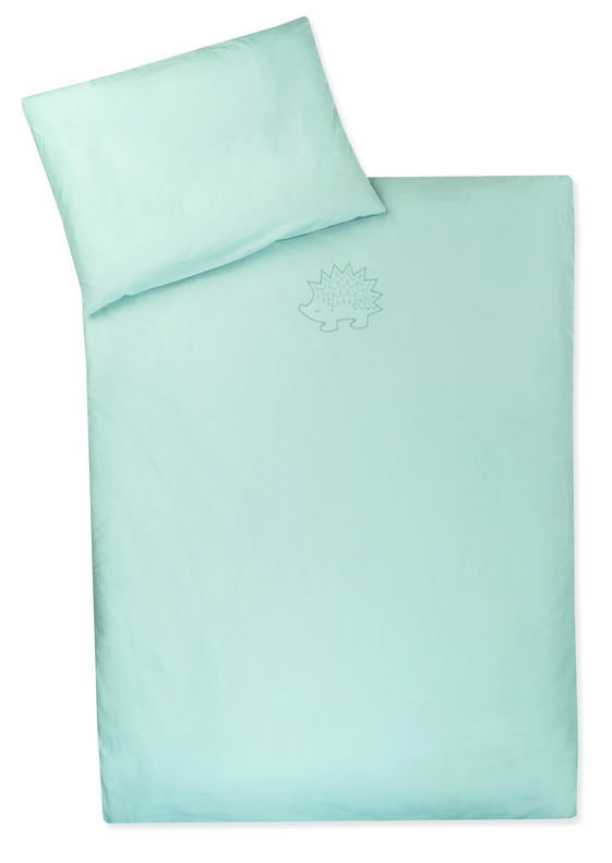 Sengetøy med applikasjon økologisk bomull sivgrønn 100x135 cm - Zöllner for baby- og barneseng