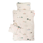 Sengetøy Tiny farm bomull 100x135/40x60 cm forfra med dyremotiver