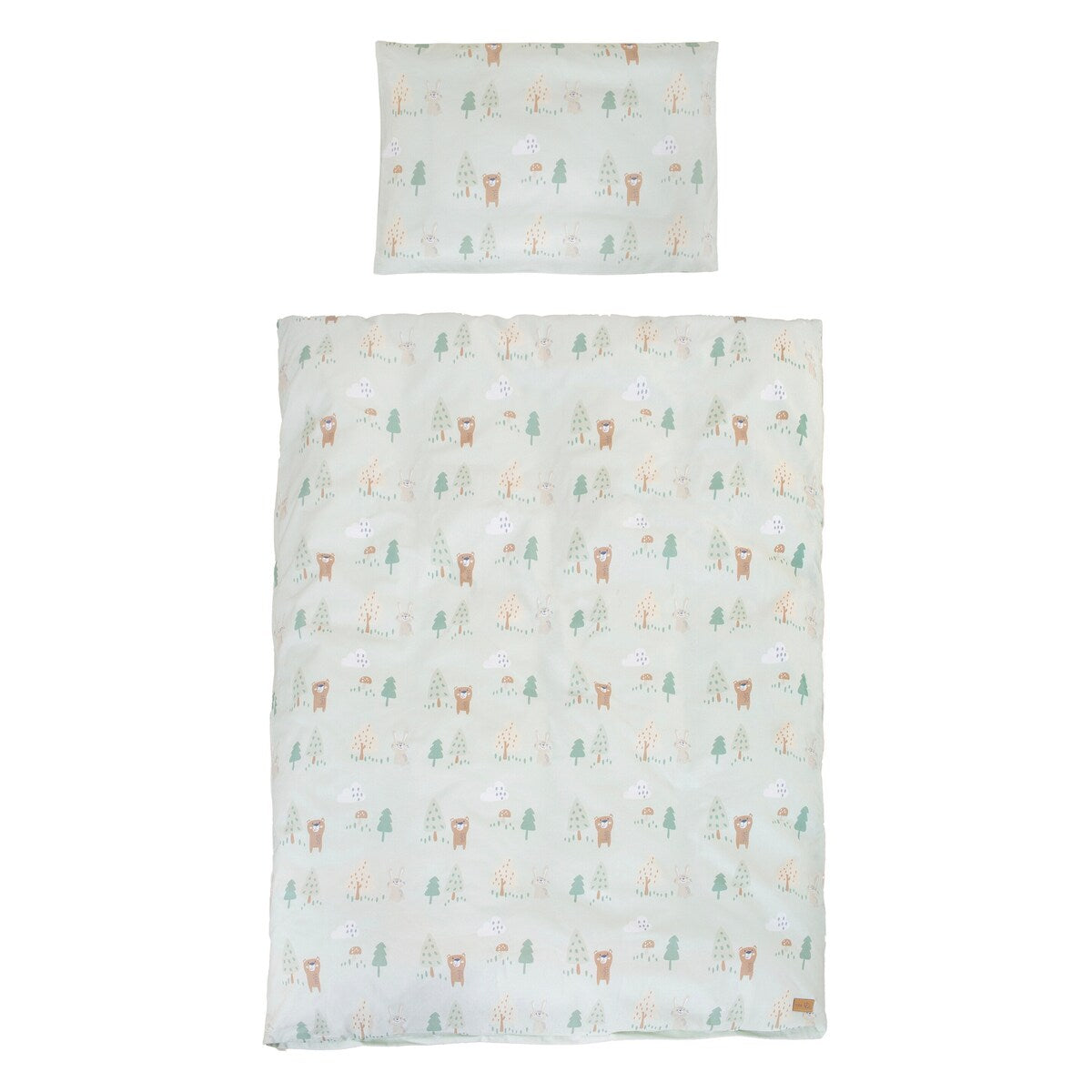 Sengetøy 2-delt Woodland Buddies 100x135 cm bomull bakside