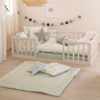 Sengetøy 2-delt Woodland Buddies 100x135 cm bomull montert i seng