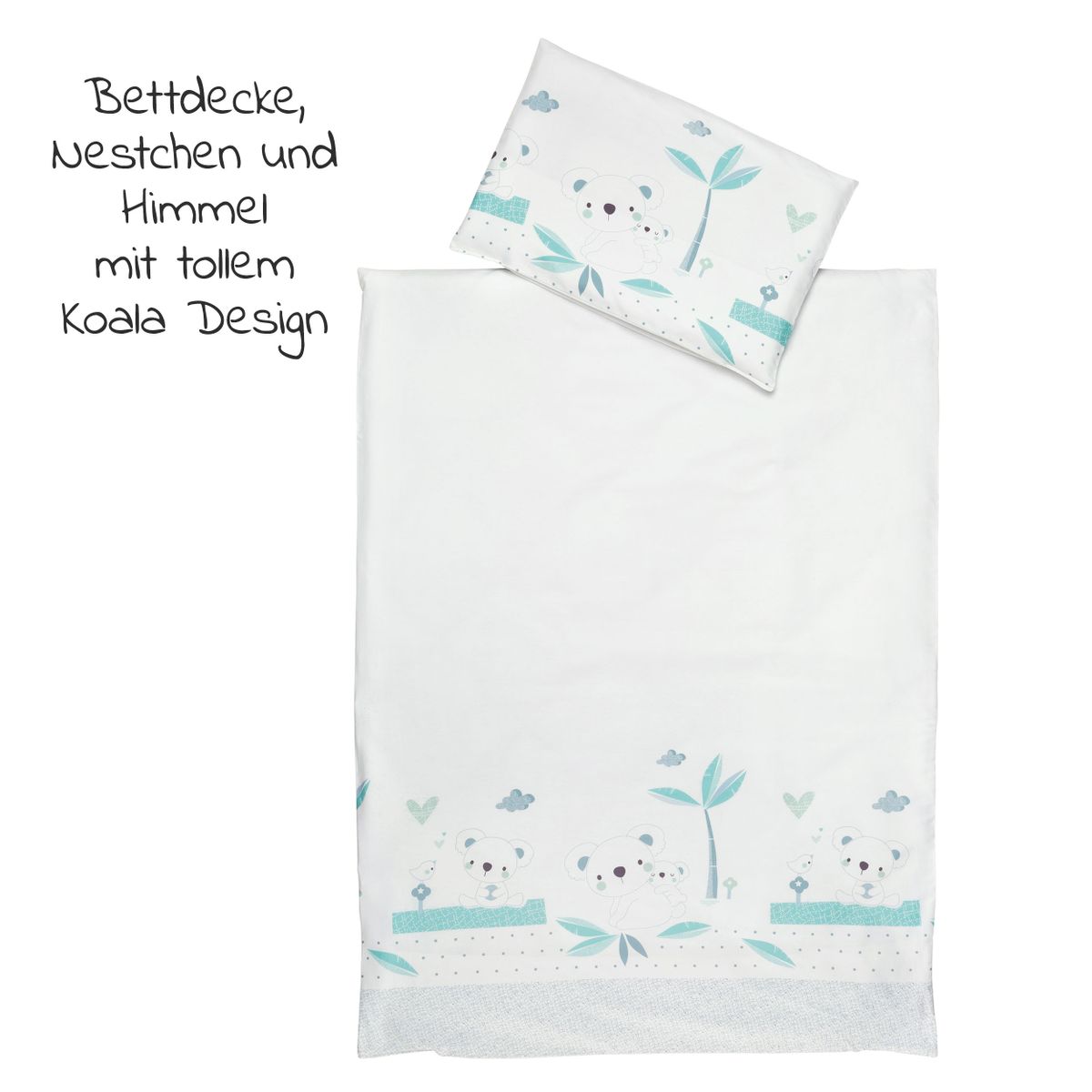 Sengetøysett 4 deler 100 x 135 cm bomull Koala Schardt bakside