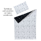Sengetøysett 4 deler 100 x 135 cm bomull Origami Black Schardt bakside
