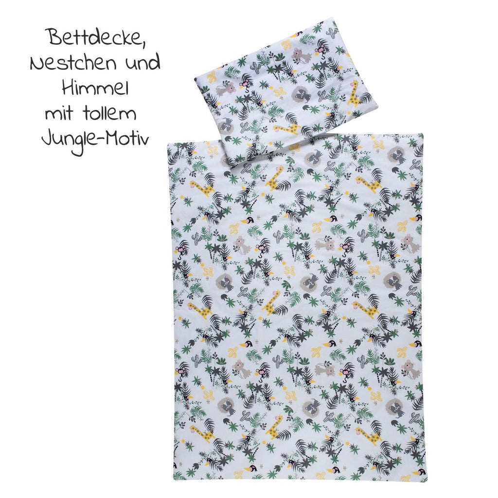 Sengetøysett 4 deler 100 x 135 cm bomull Jungle Schardt bakside