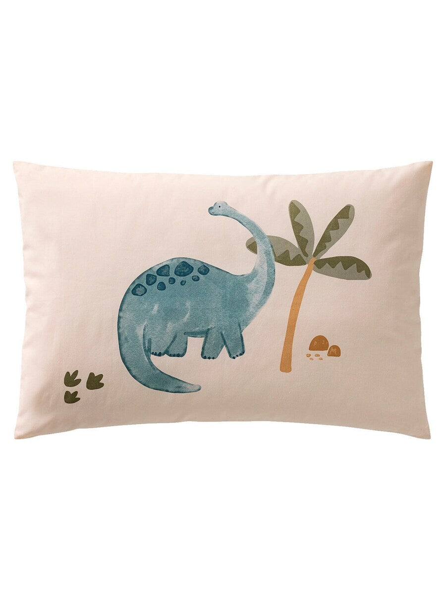 Detalj av stoff og mønster på Sengetøysett baby MINISAURUS 100% bomull Øko-Tex