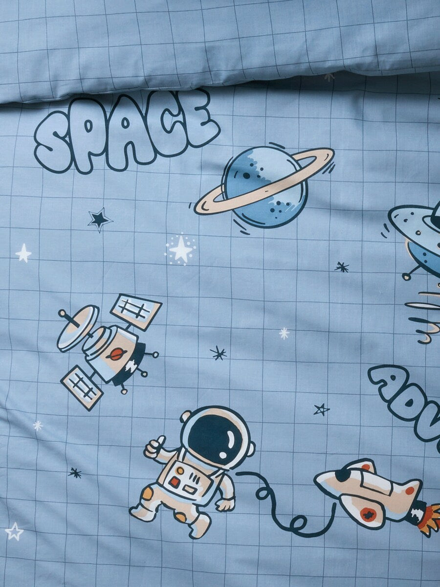 Sengetøysett for barn INTERGALACTIC resirkulert bomull motiv