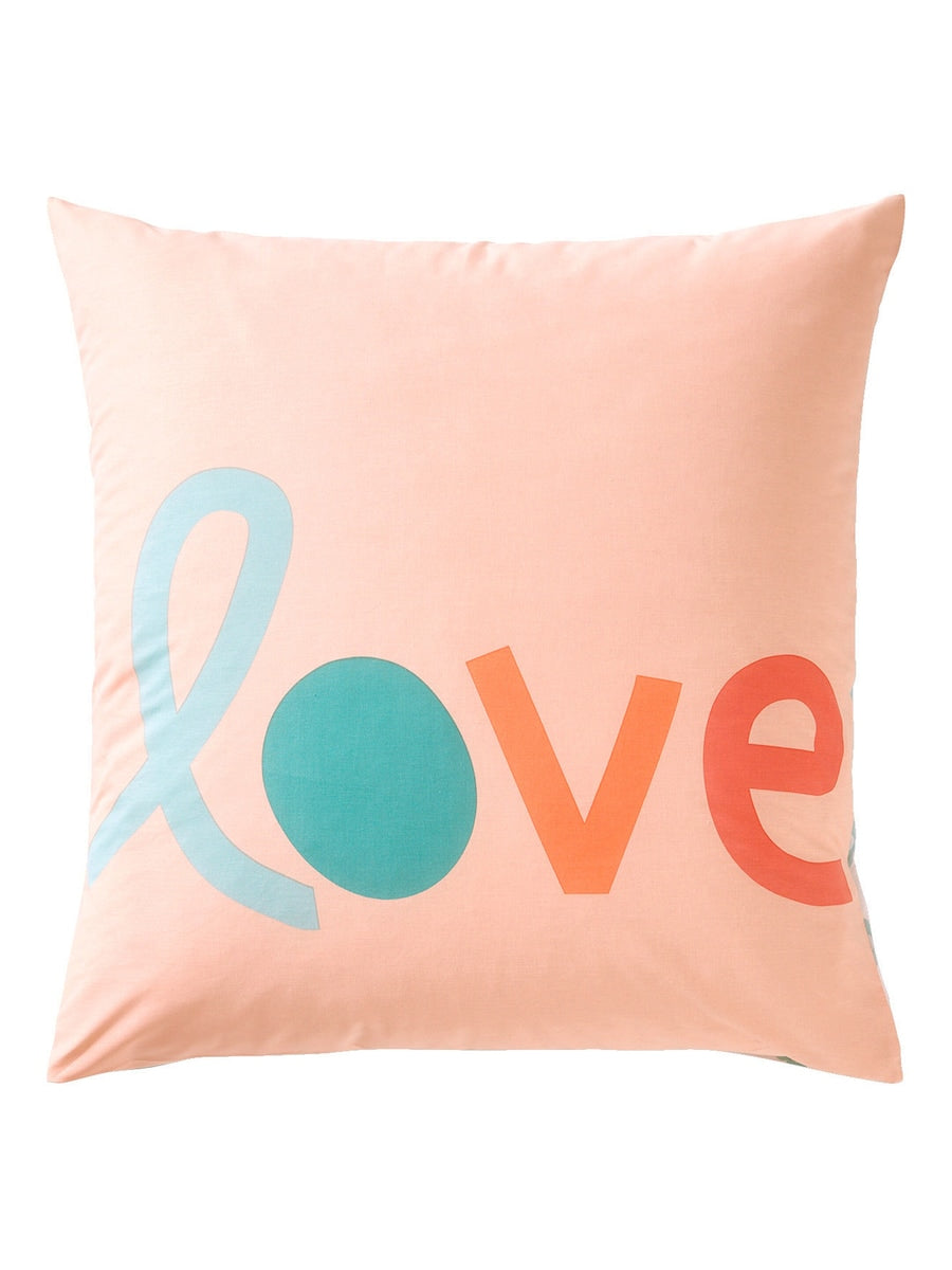 Sengetøysett LOVE & COLORS vendbart bomull Øko-Tex forfra