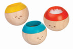 Sensoriske baller i tre 3-pack fra 12 mnd forfra