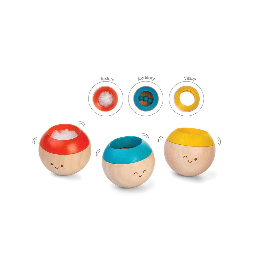 Sensoriske baller i tre 3-pack fra 12 mnd detalj