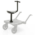 Sete til ståbrett Kiddie Ride On 2 svart forfra