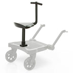 Sete til ståbrett Kiddie Ride On 2 svart forfra