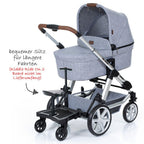 Sete til ståbrett Kiddie Ride On 2 svart bakside