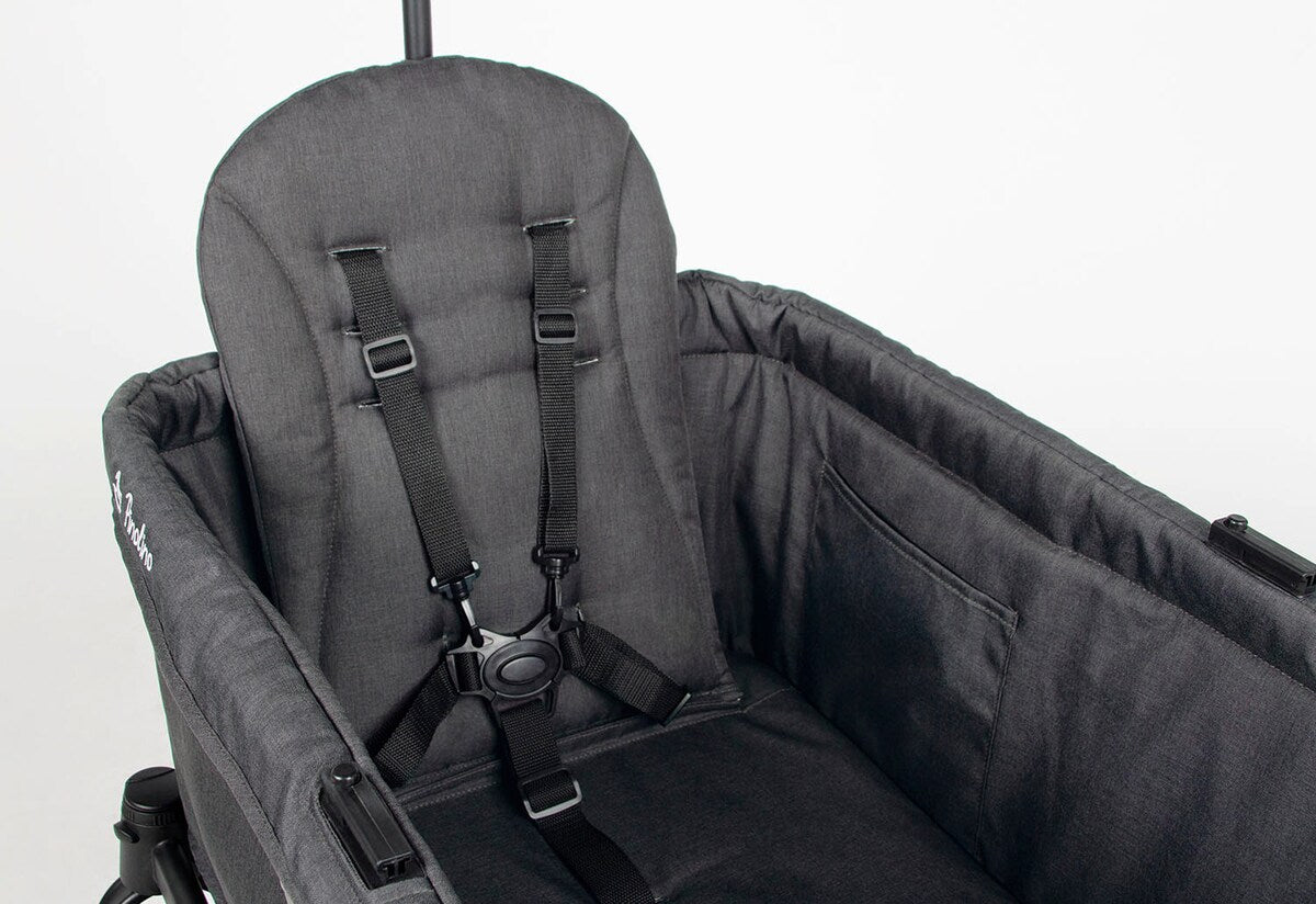 Sete for sammenleggbar trekkvogn Cruiser 32x48 cm fra Pinolino, sett forfra