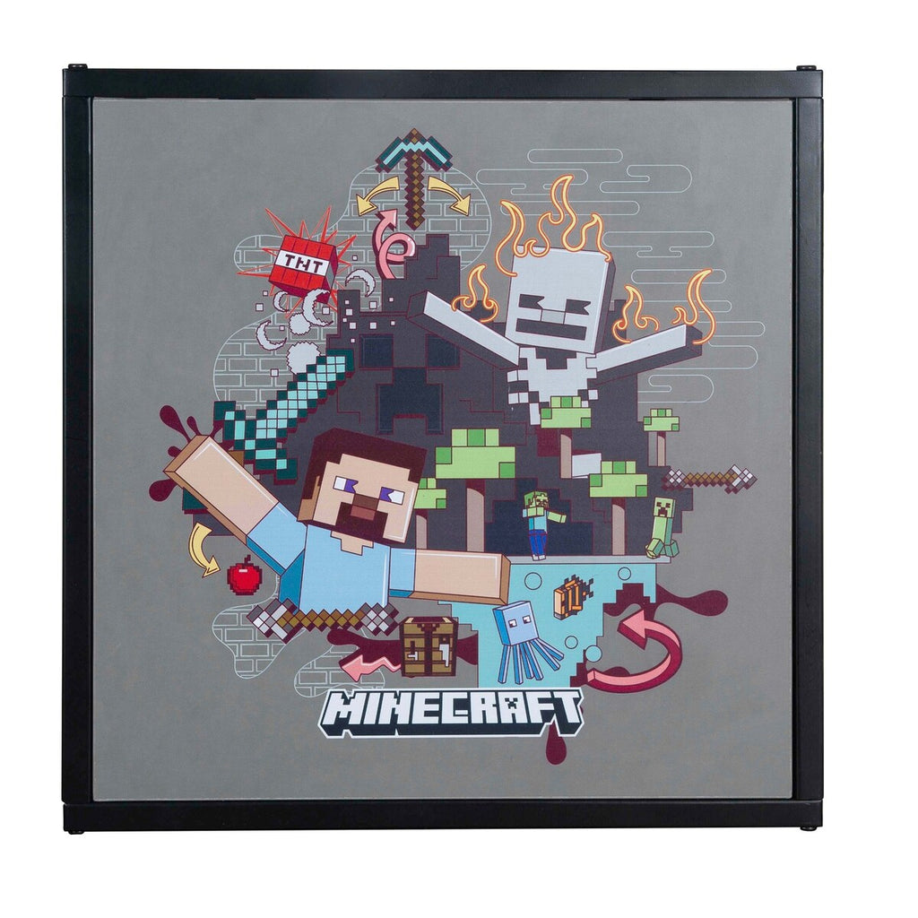 Bakside av sidebord med 1 hylle Minecraft-design for barnerom