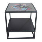 Sidebord med 1 hylle Minecraft-design for barnerom montert i rom