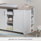 Sidehylle med 2 hyller for stellekommode - Roba montert