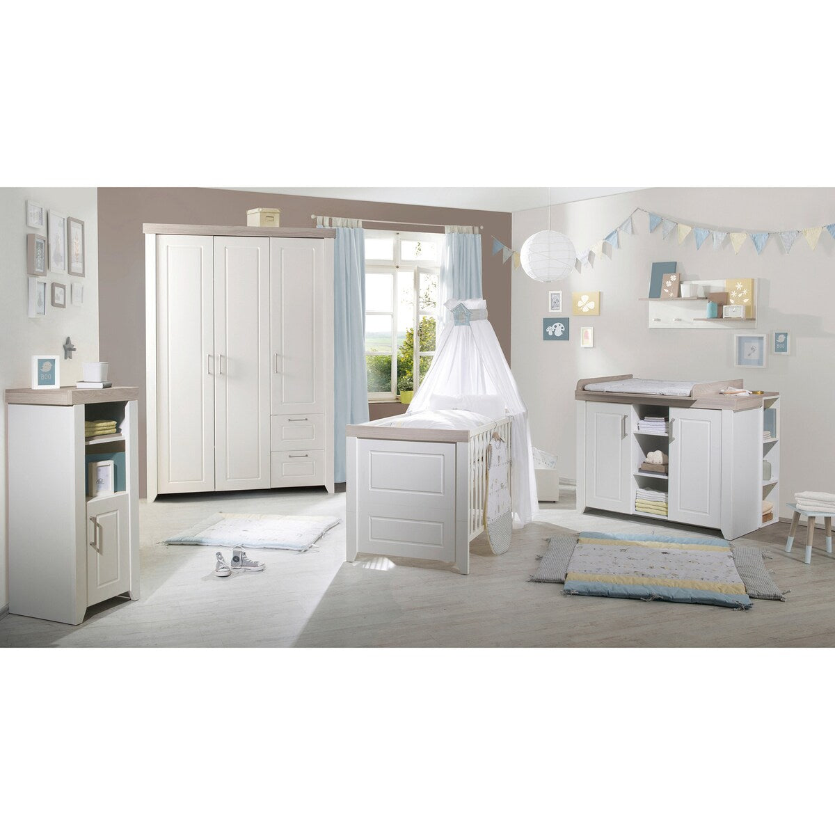 Sidehylle Universal 89x27,5x32 cm melaminbelagt bakside