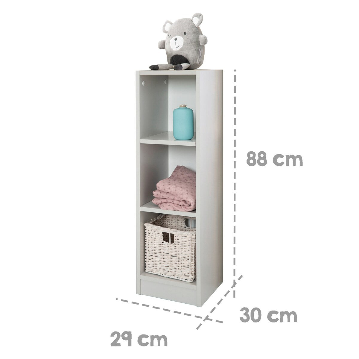 Sidereol Maren 2 i lysegrå for babyrom detalj