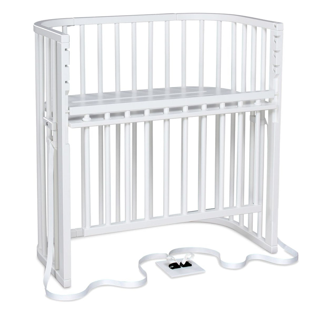 Sideseng Boxspring Comfort Plus i heltre, hvit forfra