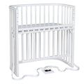 Sideseng Boxspring Comfort Plus i heltre, hvit forfra