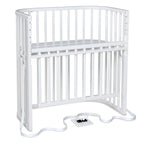 Sideseng Boxspring Comfort Plus i heltre, hvit forfra