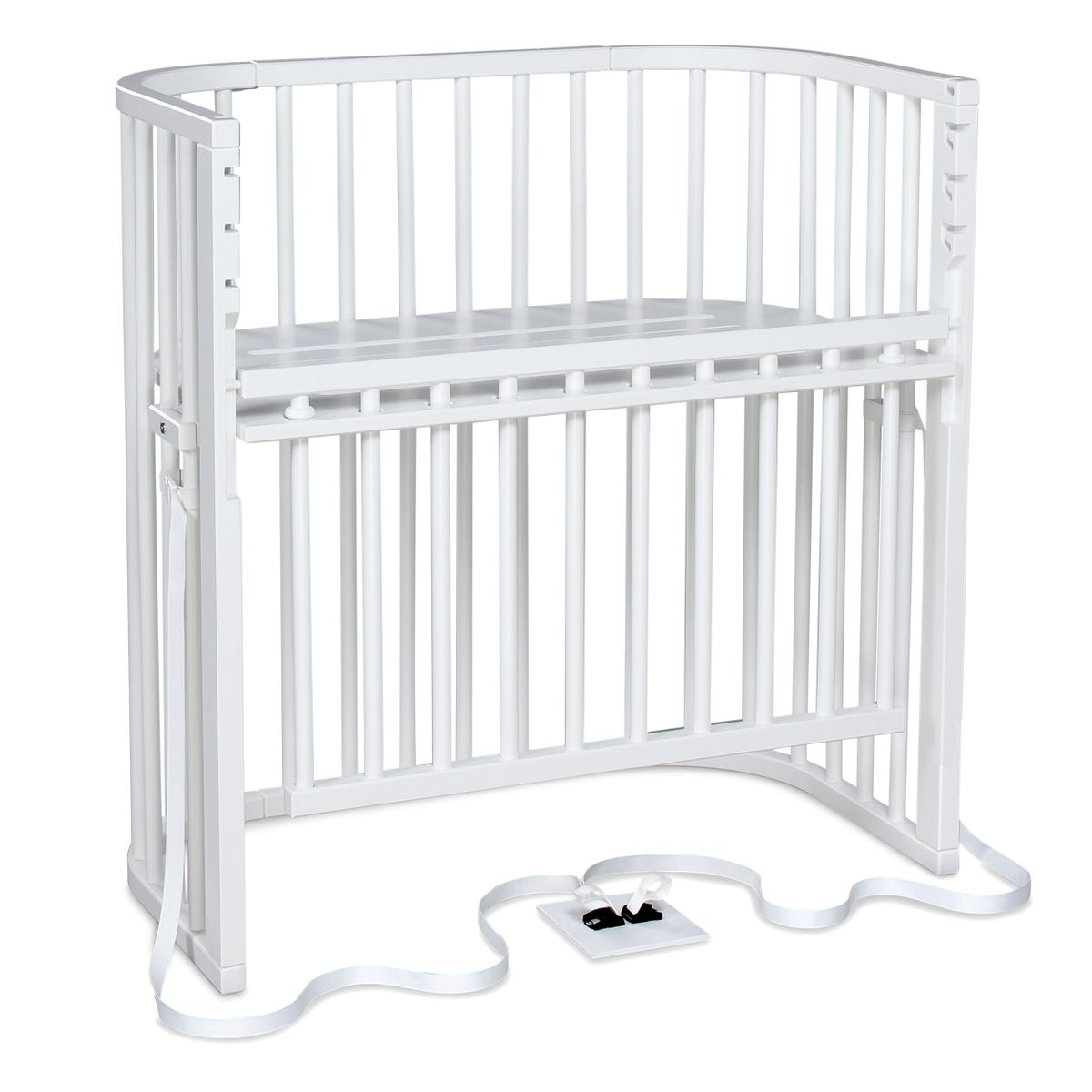 Sideseng Boxspring Comfort Plus i heltre, hvit forfra