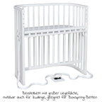 Sideseng Boxspring Comfort Plus i heltre, hvit bakside