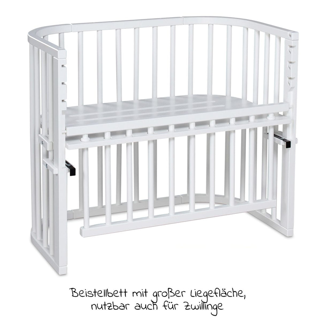 Sideseng Maxi Comfort Plus i heltre bøk hvitlakkert bakside