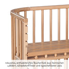Sideseng Maxi Comfort Plus naturlakkert bøk, høydejusterbar - Babybay