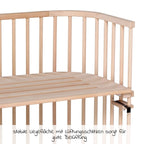 Sideseng Maxi ekstra stor for tvillinger, ubehandlet bøk - Babybay