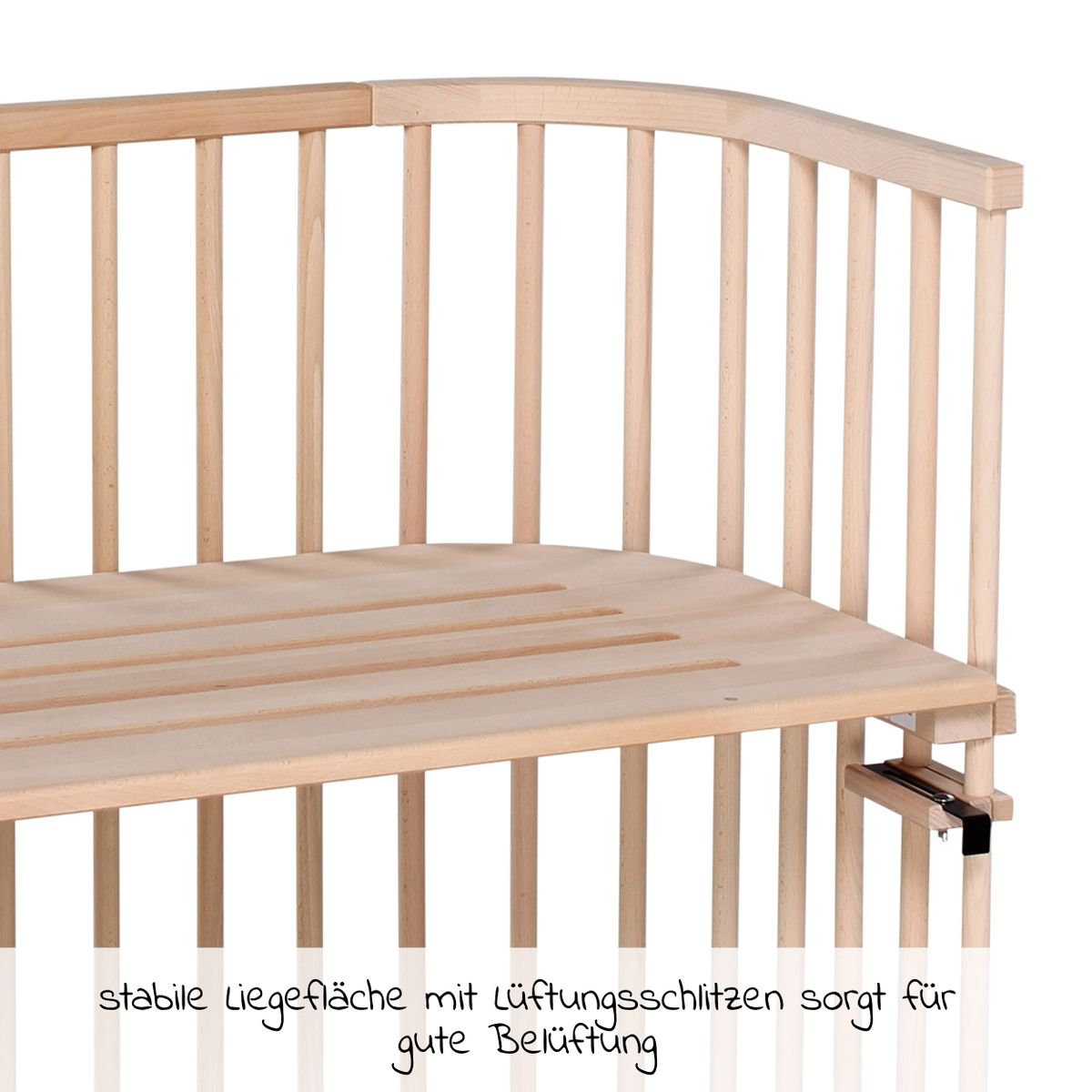 Sideseng Maxi ekstra stor for tvillinger, ubehandlet bøk - Babybay