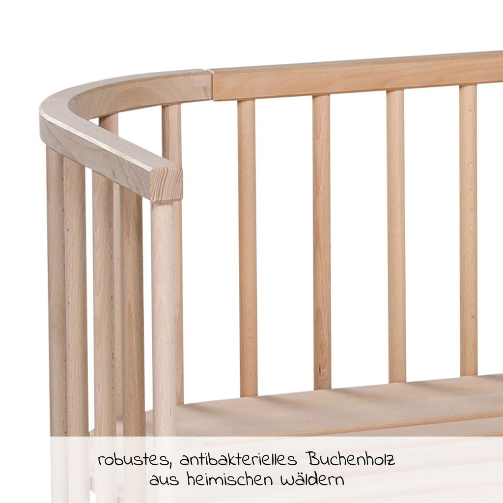 Sideseng Maxi ekstra stor for tvillinger, ubehandlet bøk - Babybay