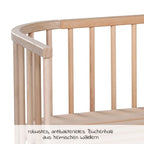 Sideseng Maxi ekstra stor for tvillinger, ubehandlet bøk - Babybay