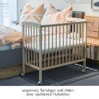 Sideseng Nino 2-i-1 med hjul detalj av hjul