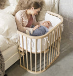 Sideseng Original naturlakkert - Tobi babybay montert i rom