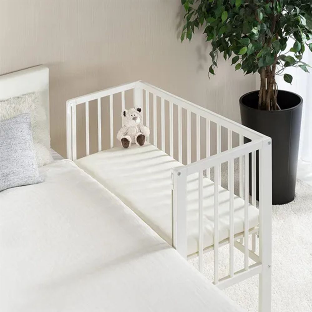 Sideseng Premium Vario 2-i-1 i heltre bøk, hvit bakside