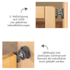 Detalj av låsesystemet på Sikkerhetsgrind Active Lock i tre 75-104,5 cm - Reer