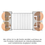 Bakside av Sikkerhetsgrind Basic Simple Lock metall 68-106 cm - Reer