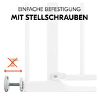Sikkerhetsgrind Clear Step 2 75-80 cm med 9 cm forlenger, hvit - Hauck