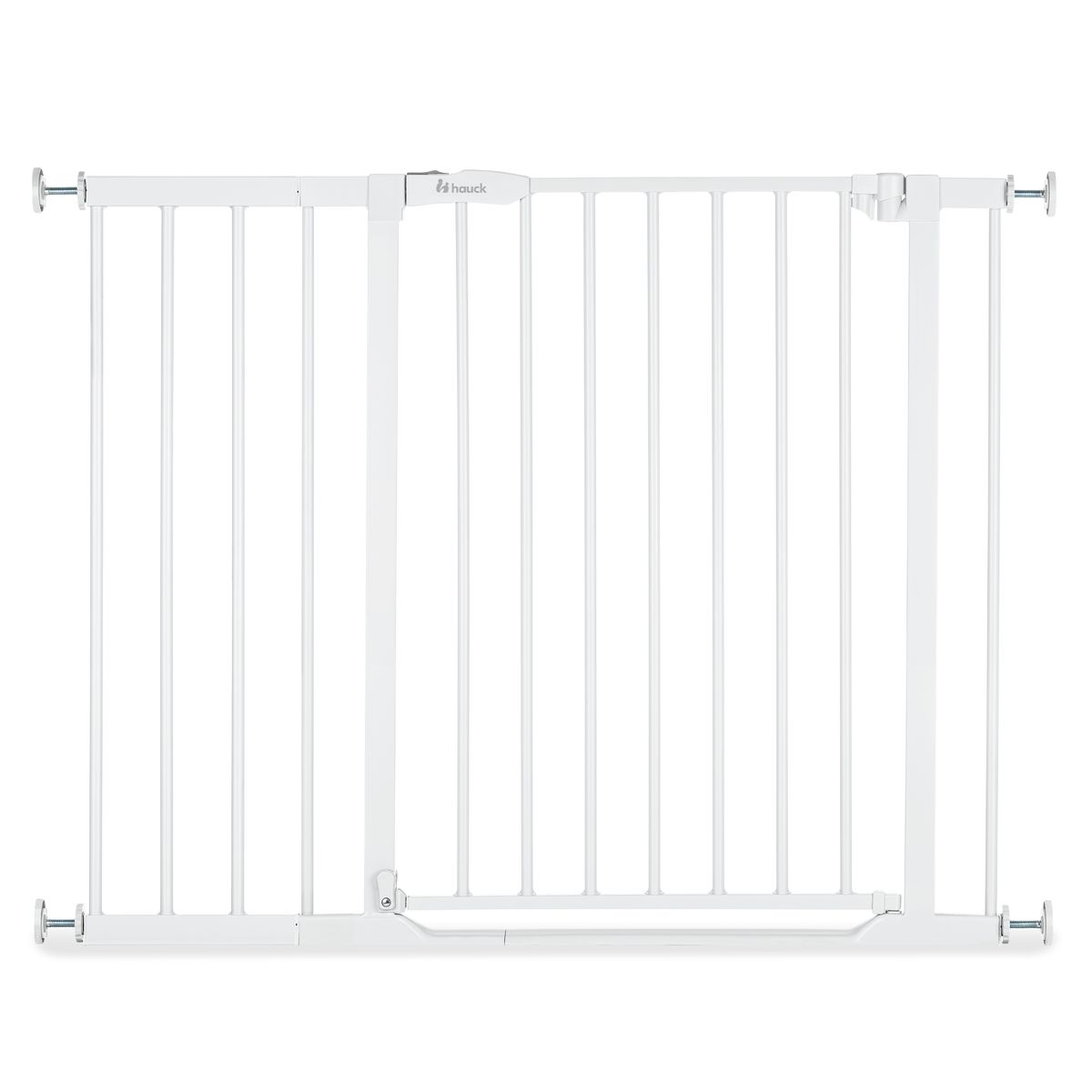 Sikkerhetsgrind Clear Step 2 75-80 cm med 21 cm forlenger hvit forfra