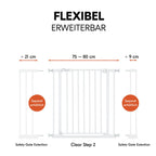 Sikkerhetsgrind Clear Step 2 i døråpning