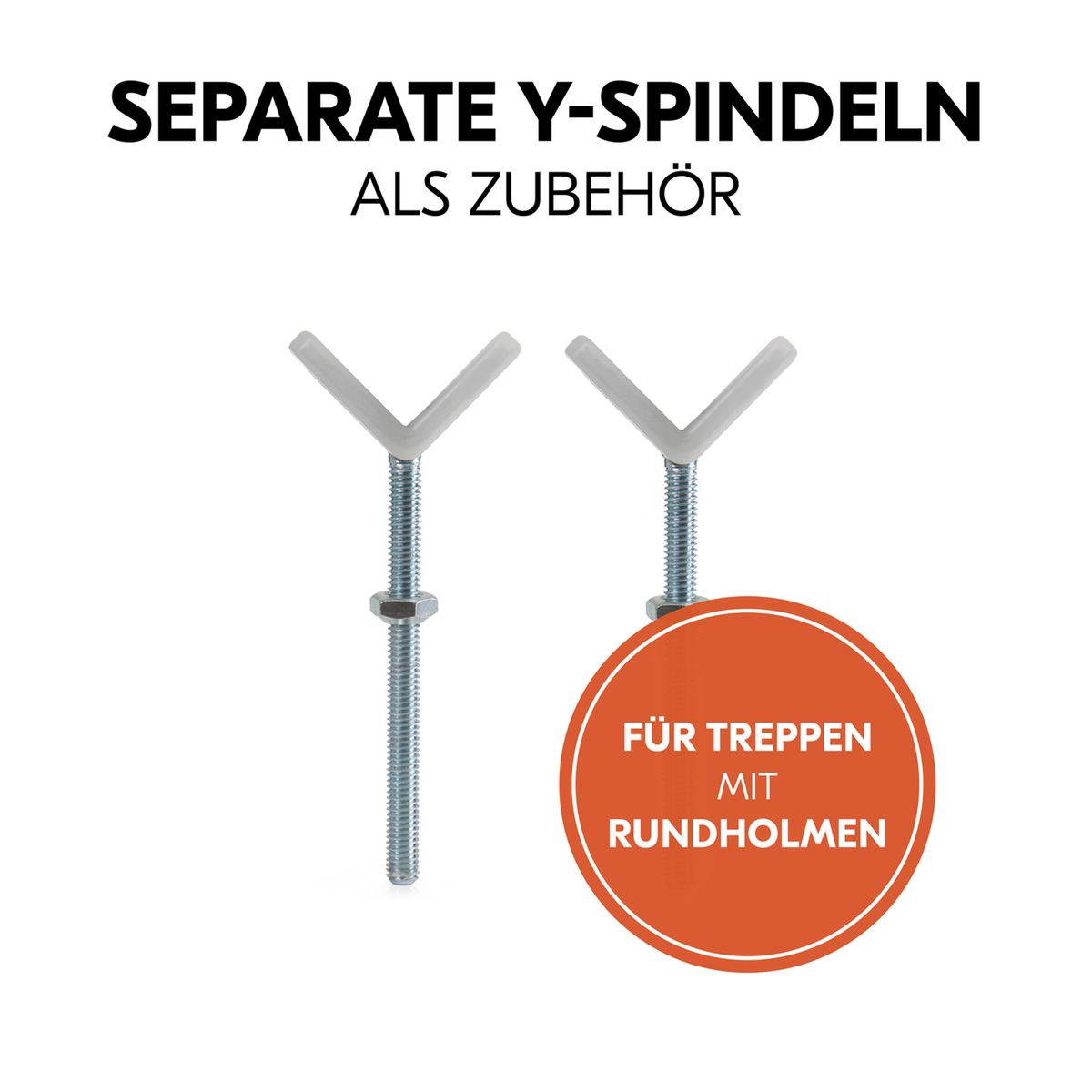Visning av Y-spindler til Sikkerhetsgrind Clear Step 2 for dør og trapp 75-80 cm, svart