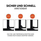 Sikkerhetsgrind Clear Step 2 for dør og trapp 75-80 cm detalj av materialer