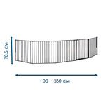 Sikkerhetsgrind Flex XXL 90-350 cm 70,5 cm høy - Baby Dan